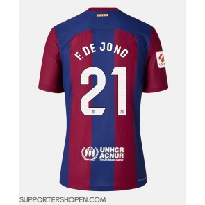 Barcelona Frenkie de Jong #21 Hemma Matchtröja Dam 2023-24 Kortärmad